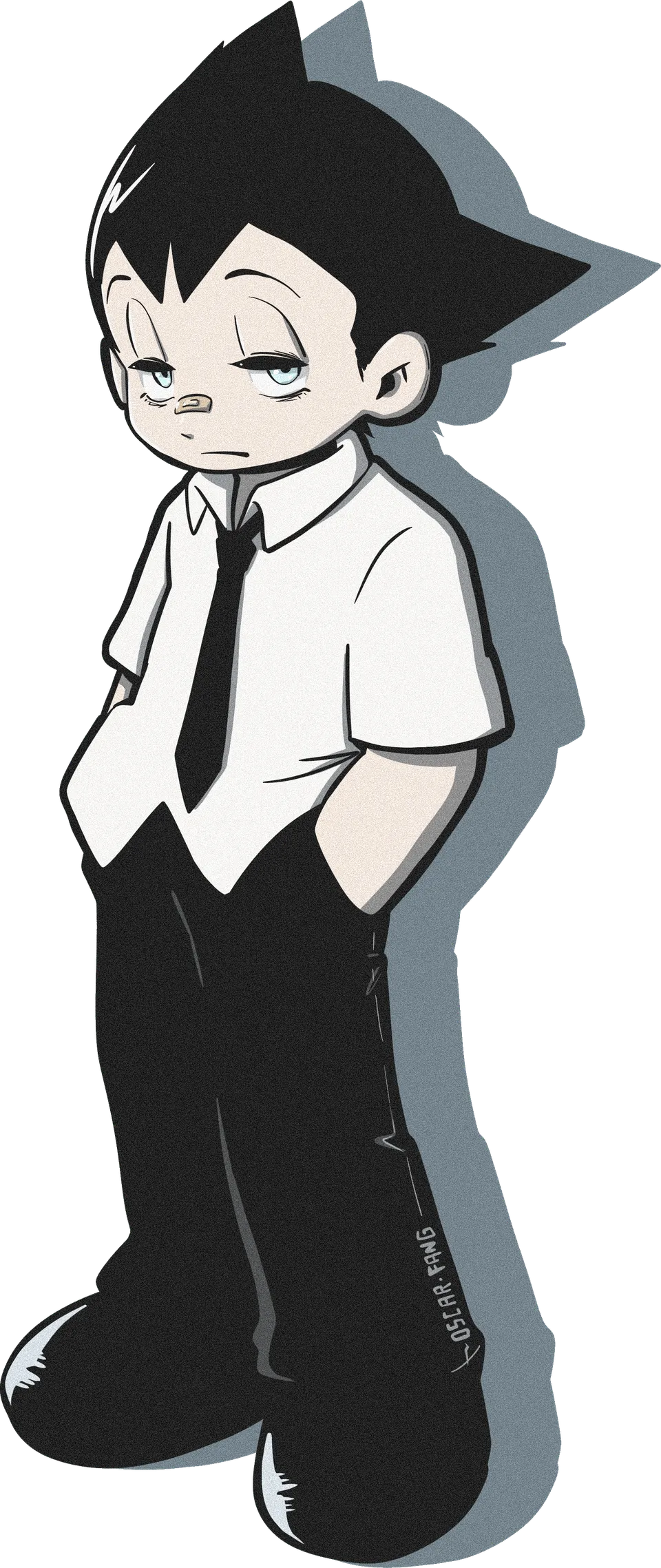 Portrait illustration of Oscar Fang